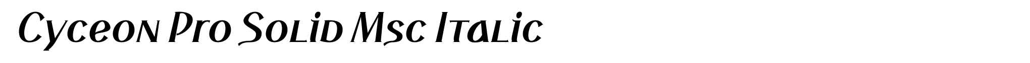 Cyceon Pro Solid Msc Italic image